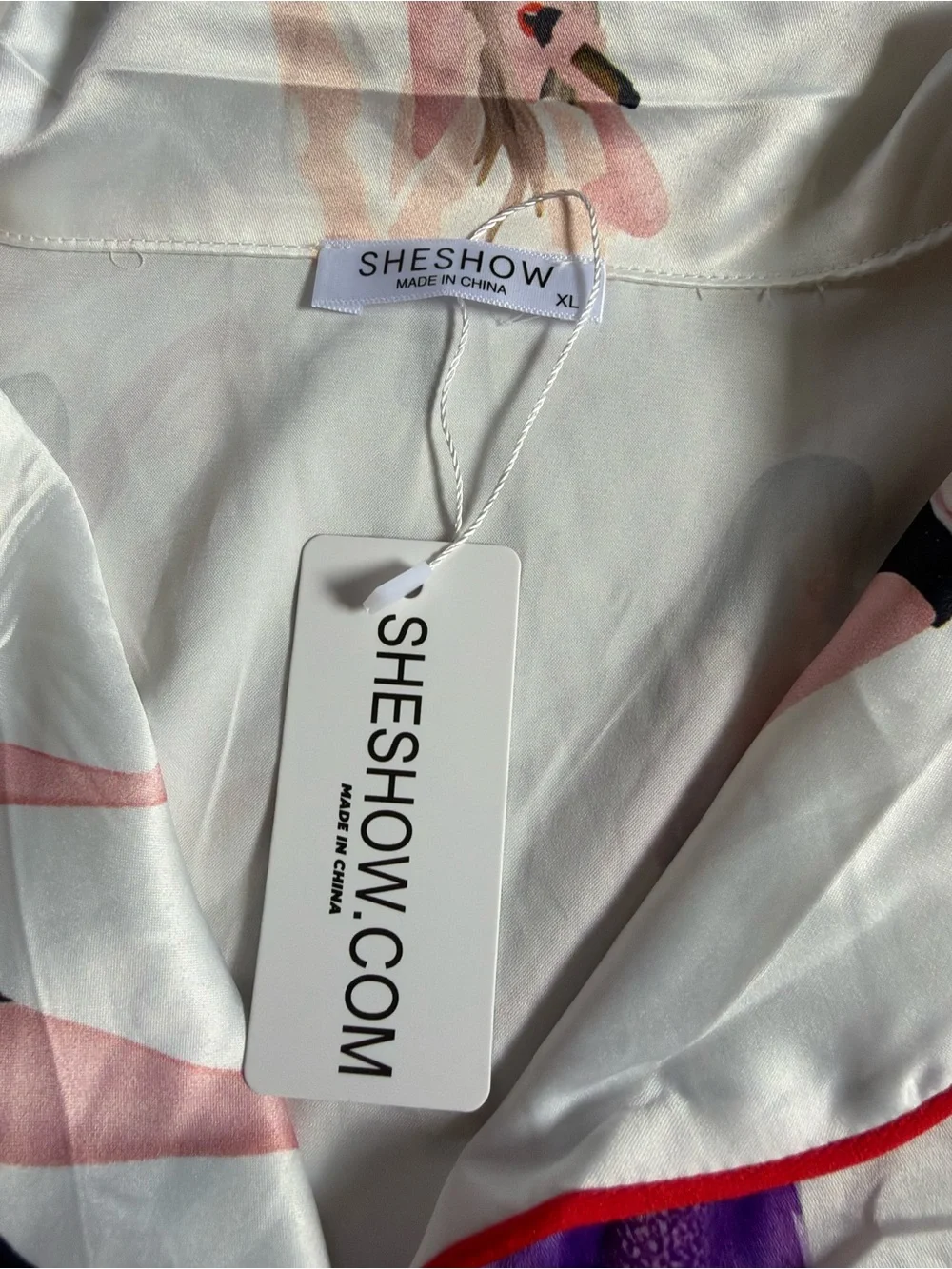 Sheshow Taylor Swift Eras Tour Pajama Set White Satin Sleepwear NEW WITH TAGS
